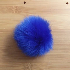 Dark Blue 12 шт./партия, новые модные милые разноцветные Помпоны из искусственного меха ручной работы, украшения с помпонами, аксессуары, подвеска на цепочке - Цвет: Dark Blue