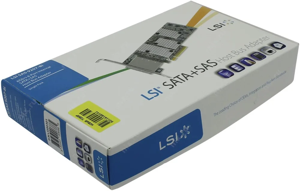 RaidStorage Avago LSI SAS 9207 8I LSISAS2308 IT B 8 port HBA jino SFF8087 6Gb PCI E 3 0 X8 карта контроллера сделано в