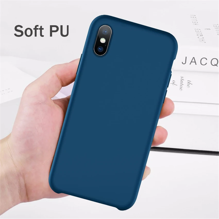 Простой Противоударный чехол для телефона ярких цветов iphone 7 8 X деловая Матовая