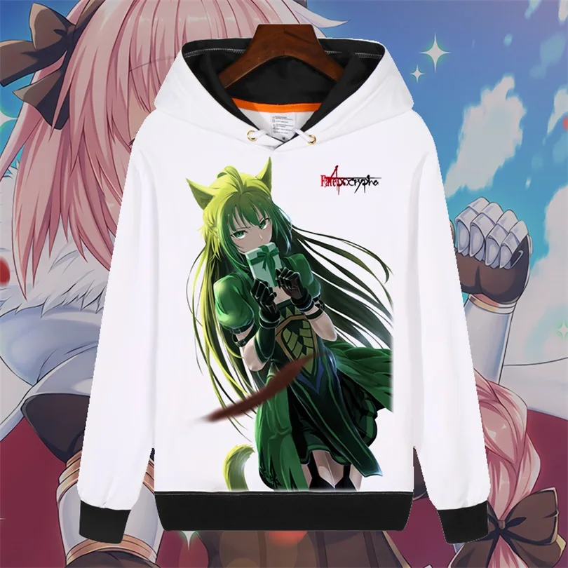 Модные толстовки с капюшоном с рисунком из аниме Fate/Апокриф Astolfo Жанны д 'Арк Косплэй Белый свитшот осень унисекс с капюшоном пуловеры, пальто, топы - Цвет: 14