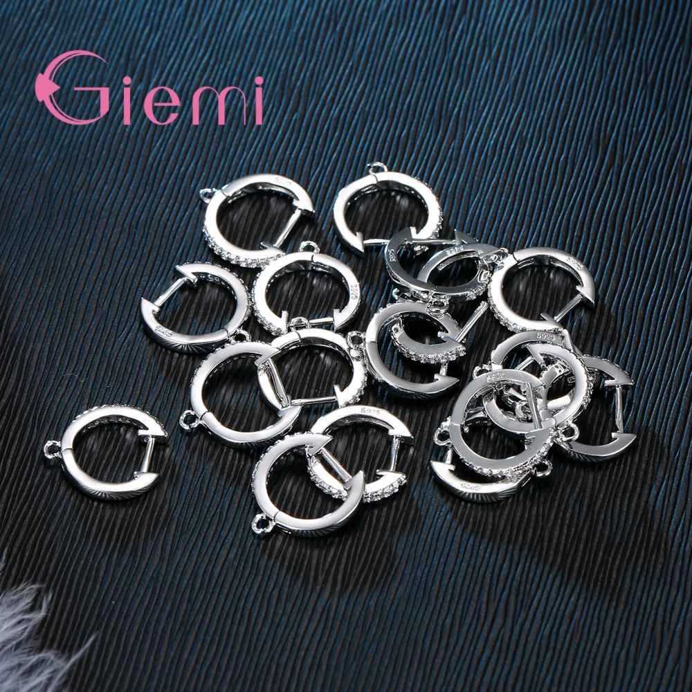 Новое поступление 925 стерлингового серебра серьги в виде колец женские
