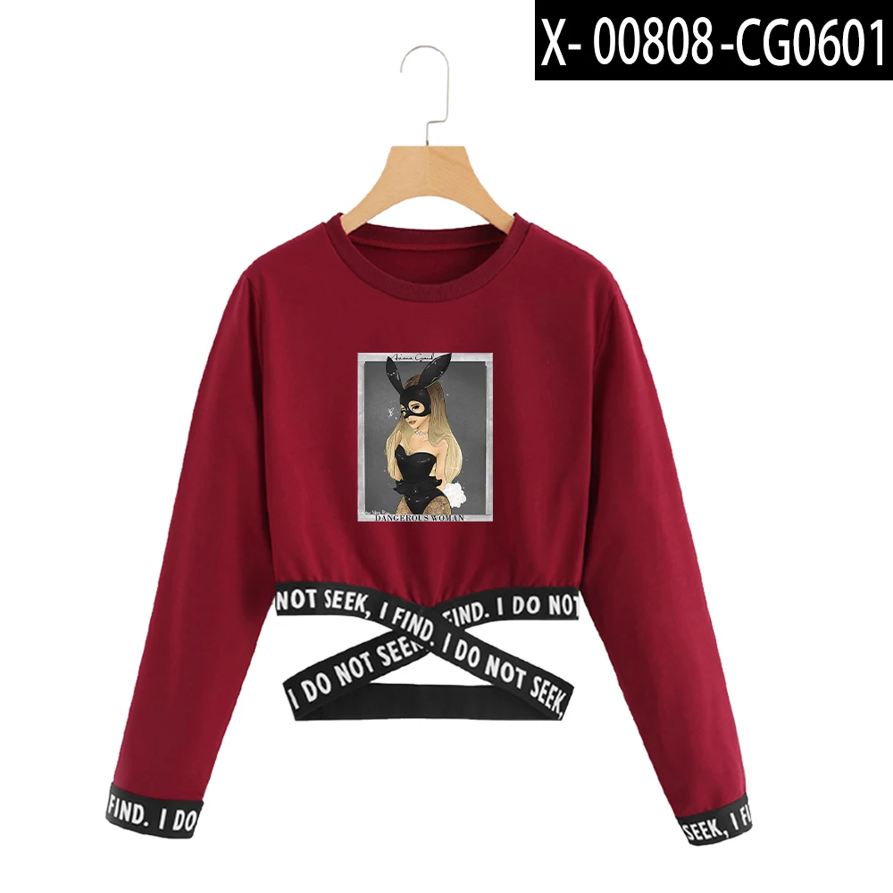 Red Сексуальный стильный billie Singer крутой kpop Свитшот летний Ariana Grande женский крутой shawn mendes модный уличная одежда - Цвет: Red