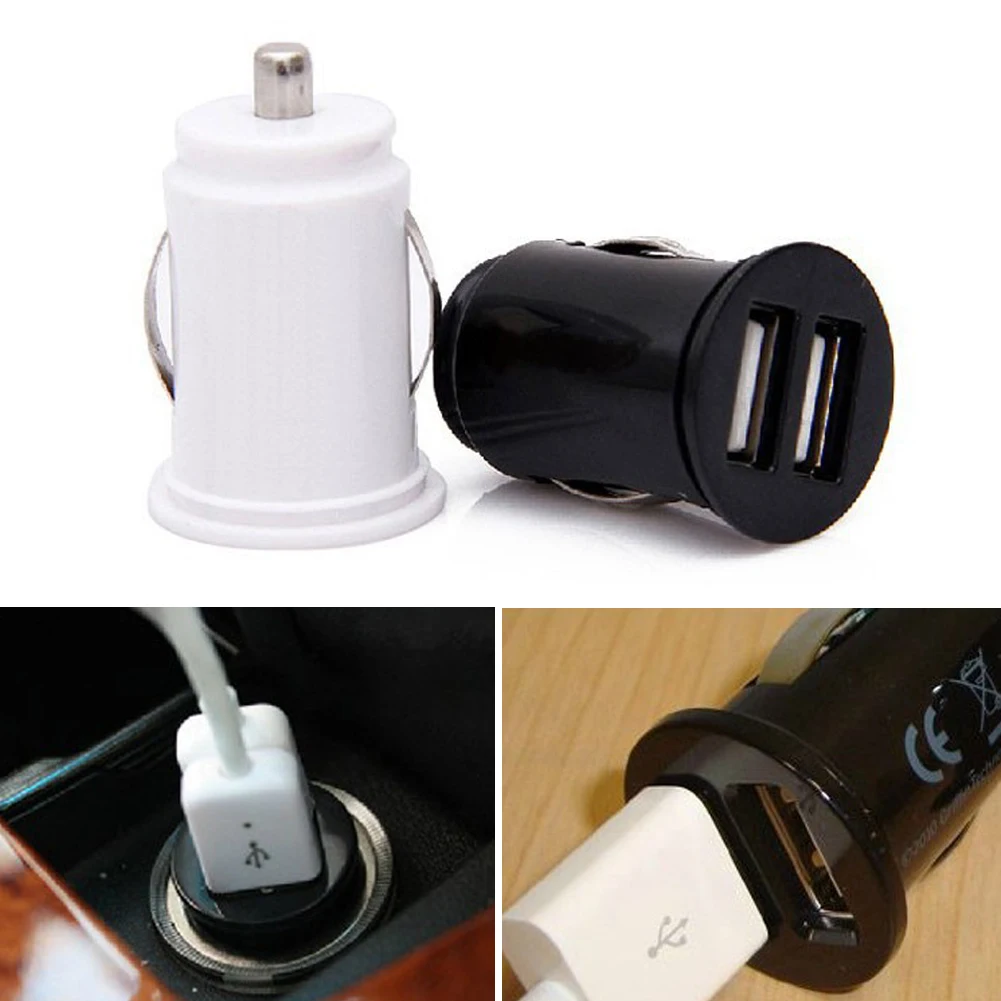 Горячая 12v miniDual USB Автомобильное зарядное устройство адаптер питания розетка для