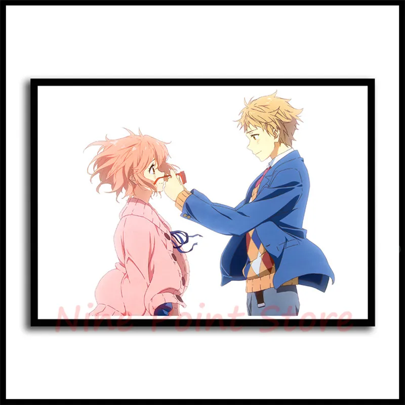 Японское аниме kyoukai no kanata бумажный плакат настенная наклейка украшение комнаты