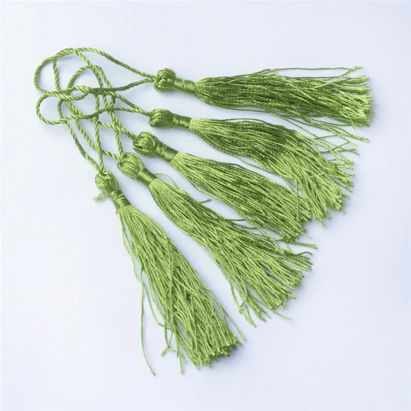OliveDrab 100 шт полиэфирная кисточка для самостоятельного изготовления ювелирных изделий Подвеска для мобильного телефона 24 цвета 130x6 мм кисточка: 80 мм - Цвет: OliveDrab