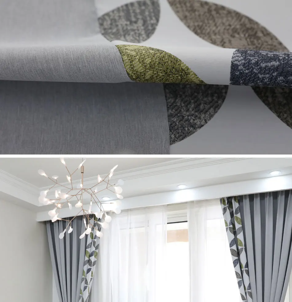 DSinterior 70-75% затенение современные blackout curtainfor окна спальни изготовление под заказ