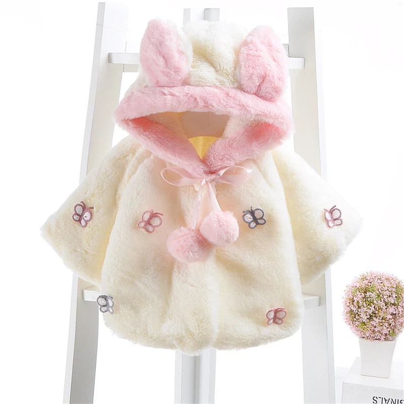 Зимняя хлопковая верхняя одежда для маленьких девочек Милая теплая накидка с