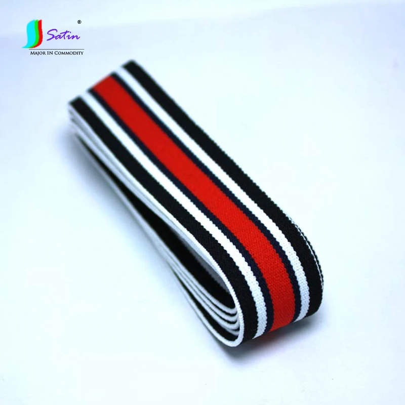 Лента эластичная женская красная синяя в полоску ширина 2 5 см|Резинки| |