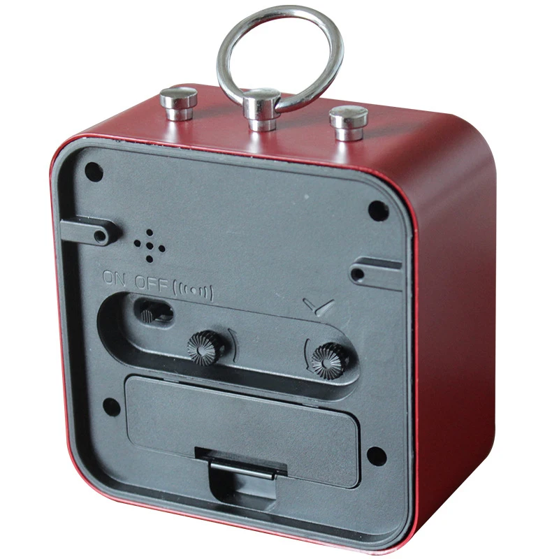 Retro 3.5 inch Metal Square Mute table Alarm Clock with Pull Ring for Home Office Bedroom | Дом и сад