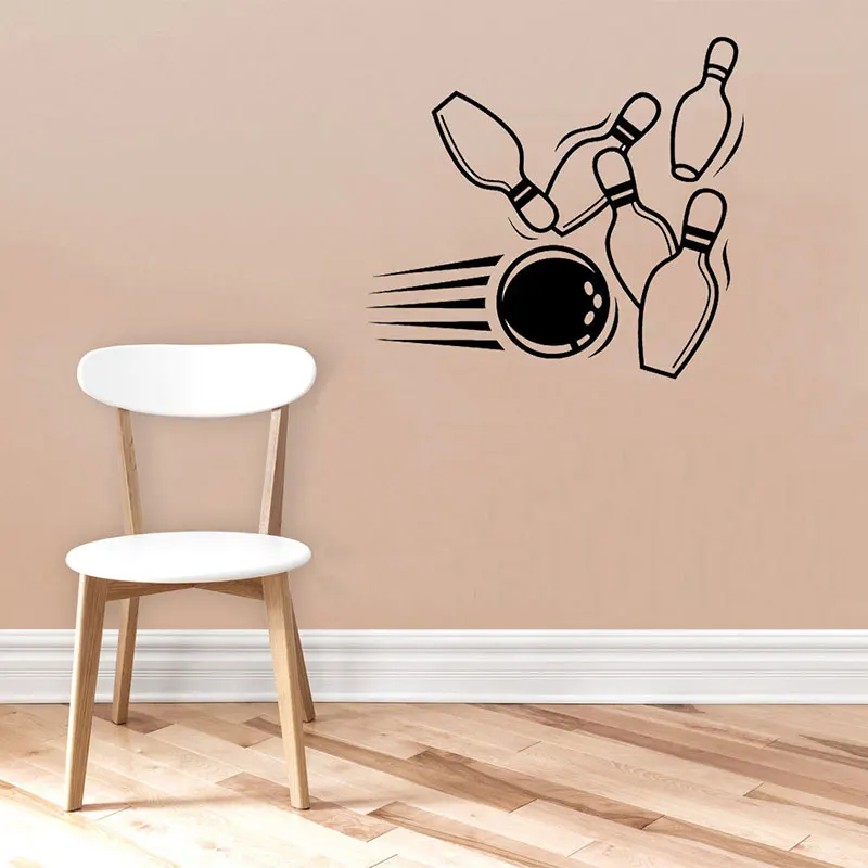 Настенная Наклейка stizzy Боулинг штифт шар наклейки на стену тренажерный зал