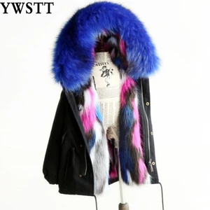 Girls Winter Coat Faux Fox Fur Outerwear 2018 New Kids Jackets Coats Removable Fox Fur Liner Children Thick Warm Hooded Coat