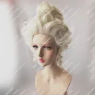 Английский драма Harlots Шарлотта скважин парик Лидия Quigley серебристо-белый высокий волосы парик Hofadel женские UK дворец парик карнавальных костюмов
