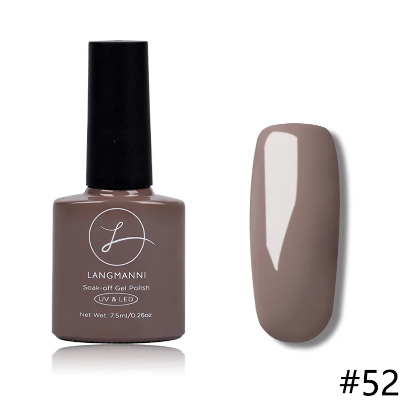 LANGMANNI бабушка серая лак для ногтей клей фототерапии ногтей съемный Gq Qq клей ультрафиолетовая и Светодиодная лампа Лаки DIY гель для ногтей TSLM1 - Цвет: 52
