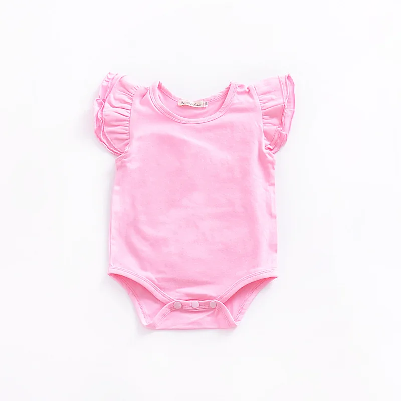 pink sleeveless Детские комбинезоны с длинными рукавами, весна, комбинезон для новорожденных девочек, однотонная Милая одежда принцессы с расклешенными рукавами для малышей от 0 до 3 лет - Цвет: pink sleeveless
