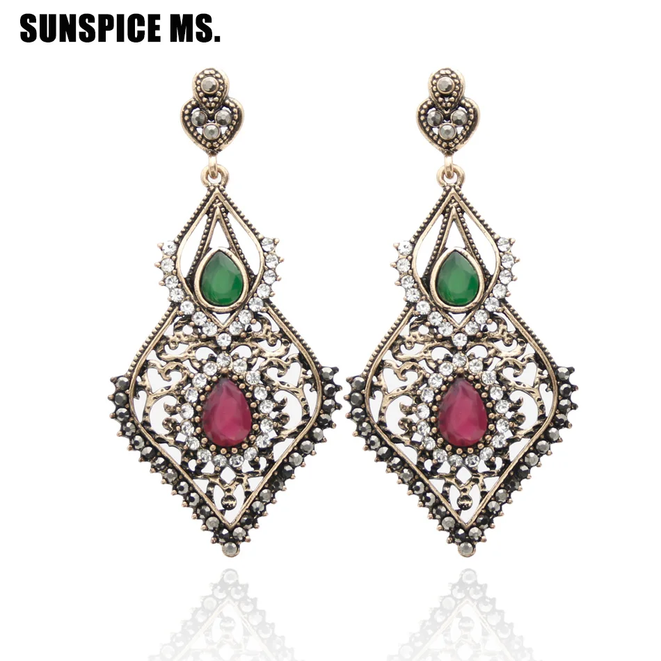 Винтажные серьги капельки в виде цветов из смолы для женщин модные богемном