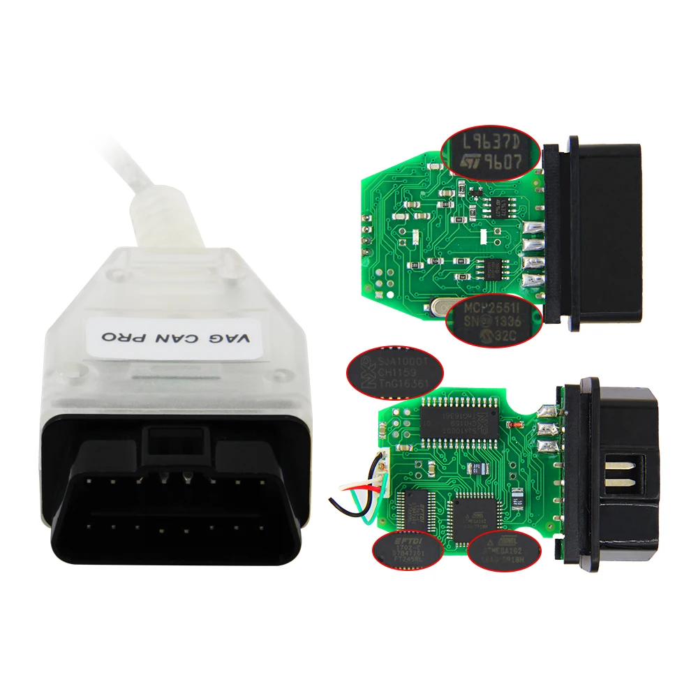 VAG CAN PRO V5.5.1 FTDI FT245RL чип VCP OBD2 CAN BUS+ UDS+ K-line диагностический интерфейс USB кабель Поддержка для VW/для Audi/для сиденья