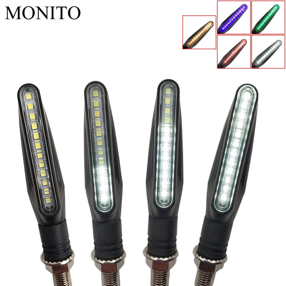 Мотоцикл &quotбегущая вода&quot Мерцающие светодиодные Мотокросс сигнал поворота