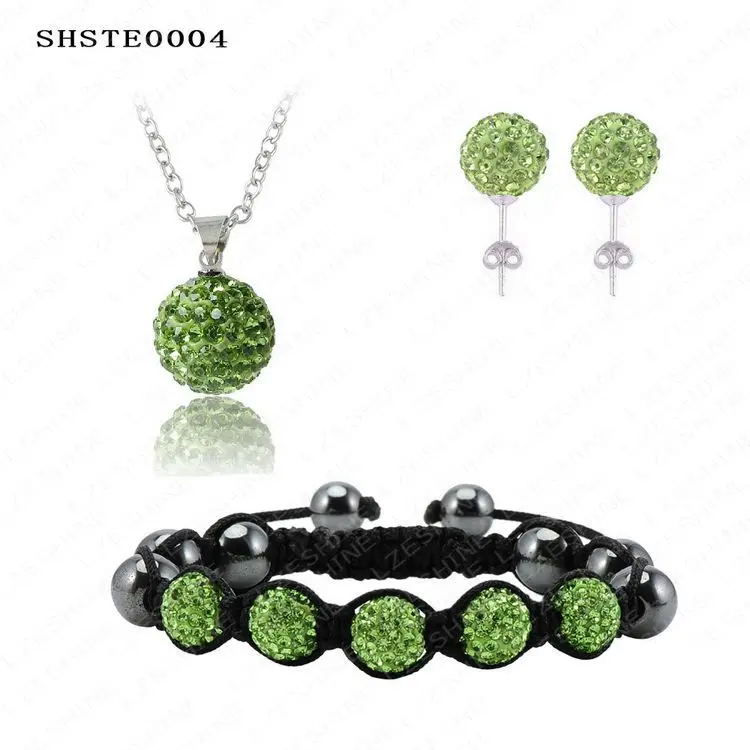 Элегантный Модный Набор из глины (85 шт.) ожерелье с кристаллами кулон/браслет/(85