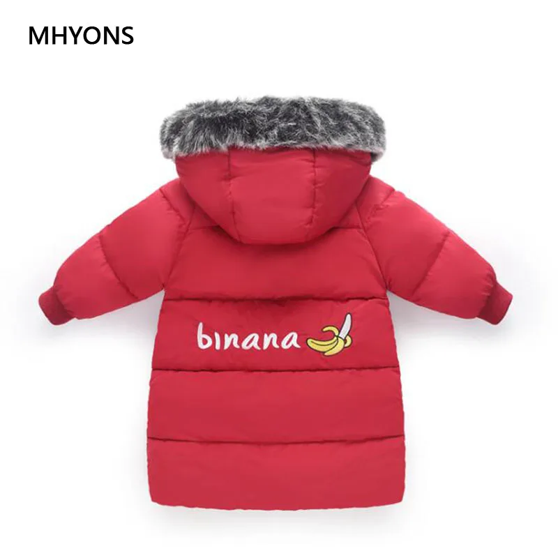 MHYONS 2018 New Kids Winter Jacket Baby Outerwear Girls Coat Boys Jackets Coats Thick Warm Children Hooded Cotton Down | Мать и ребенок