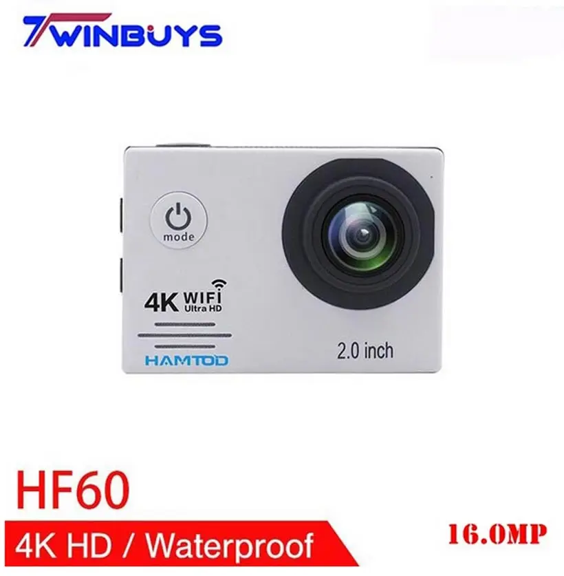HAMTOD HF60 4K WiFi Экшн-камера 2,0 дюймов ЖК-дисплей для дайвинга Водонепроницаемая мини видеокамера Спортивная камера s GC1034 120 градусов камера