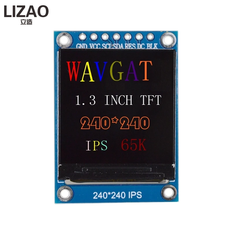 WAVGAT TFT-дисплей 0 96/1 3 дюймов IPS 7P SPI HD 65K полноцветный ЖК-модуль ST7735 / ST7789 Привод IC 80*160