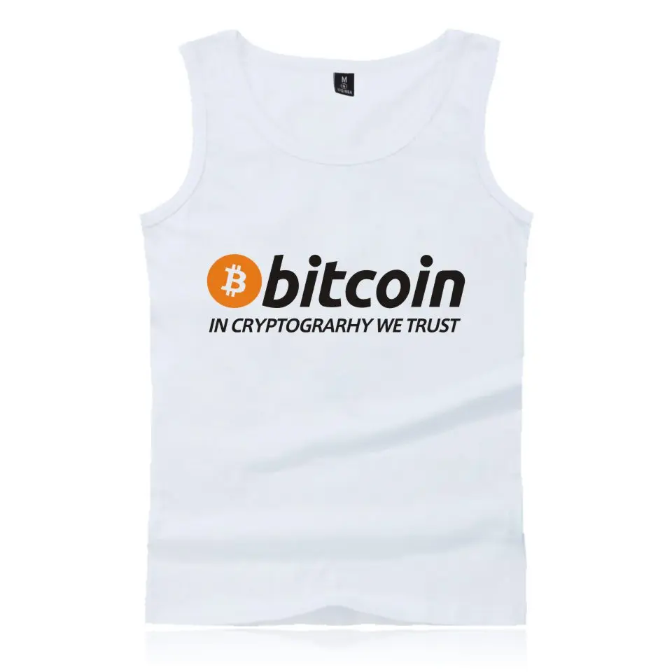 Новинка Биткоин в Cryptograrhy We Trust майка для мужчин и женщин Повседневное платье