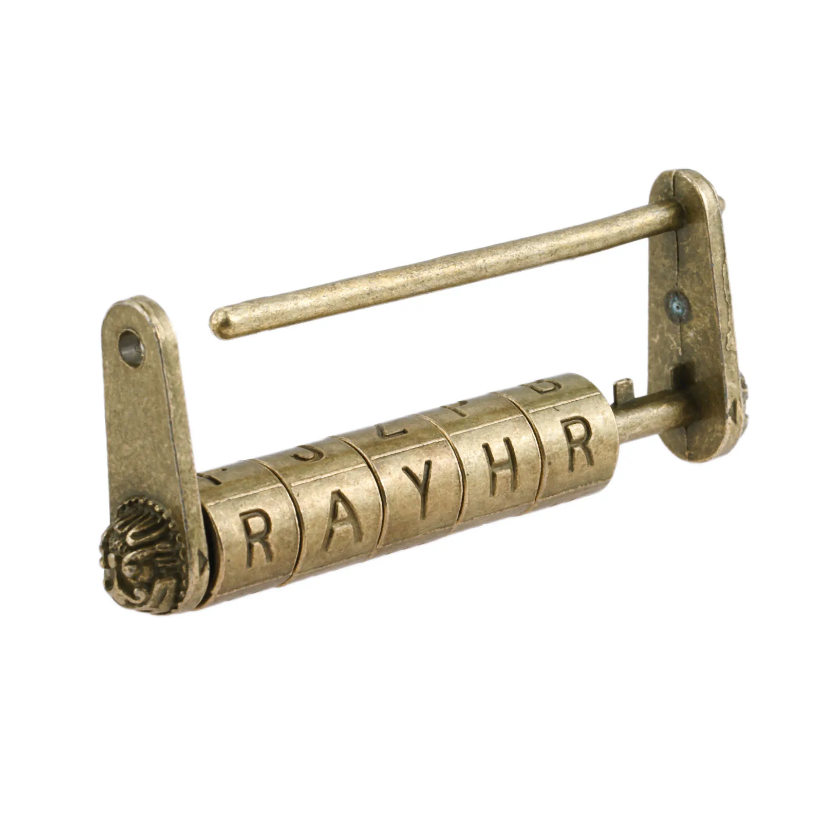 Цинковый сплав китайский старинный бронзовый замок с ключом ретро кодовый