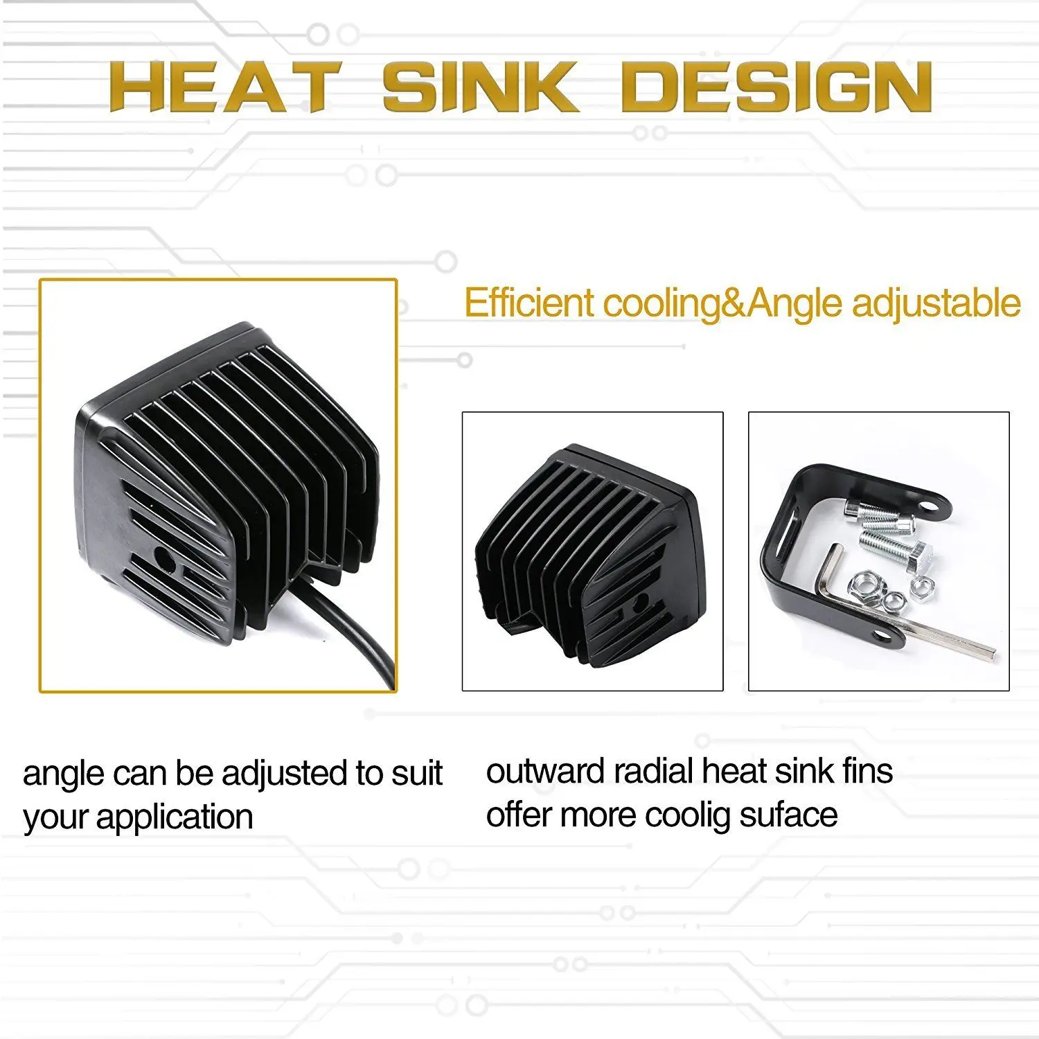 للبيع 2 قطعة 24W المزدوج ألوان LED ضوء العمل بقعة الفيضانات 3