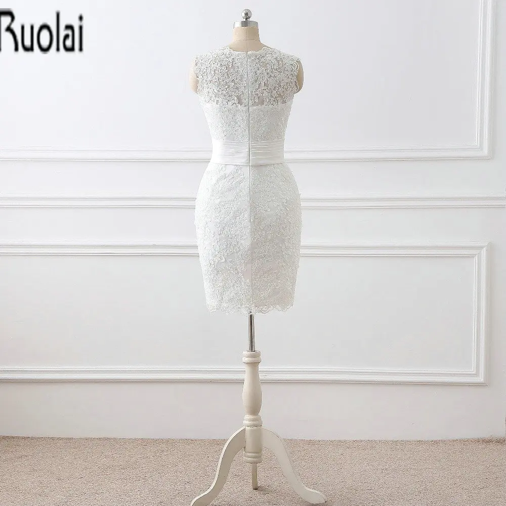 Женское кружевное свадебное платье длинное с круглым вырезом без рукавов со