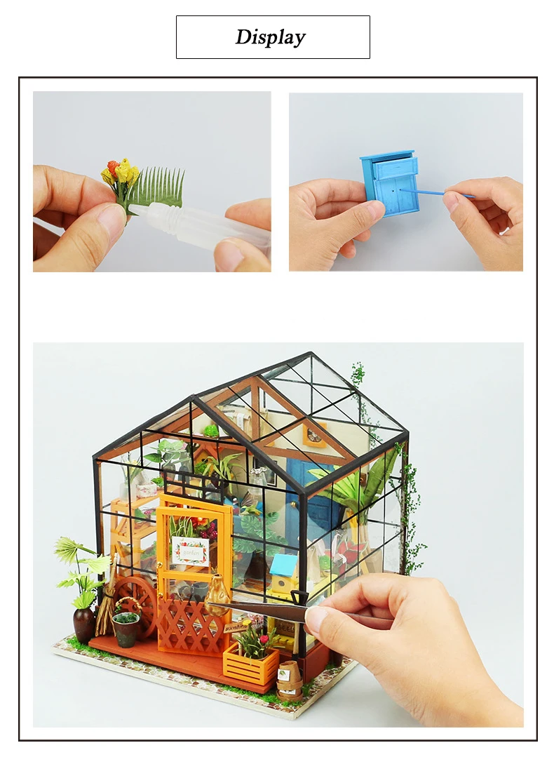 DIY Модель Кукольный дом Миниатюрный Кукольный домик с мебели светодиодный 3D деревянный дом, игрушки для детей день рождения ручной работы ремесла DG104# E