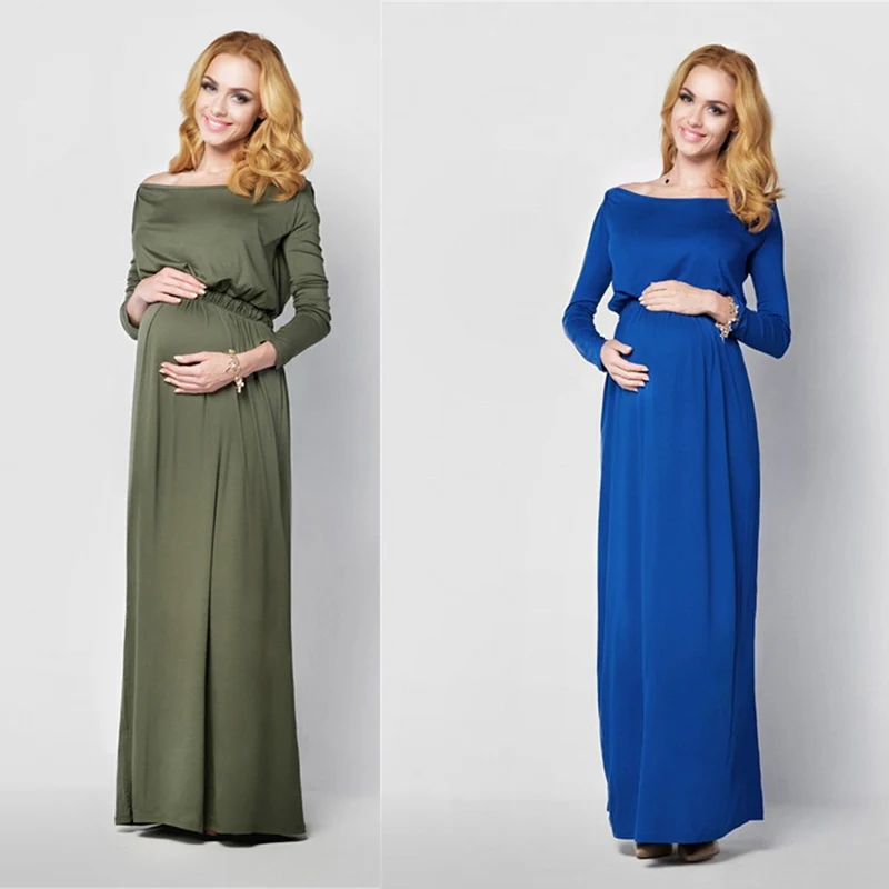 

Pregnancy Evening Dress Maternity Party Dress Clothes for Photo Shoots Woman Dresses for Photo Shoot Long Sleeve Cotton Dresses