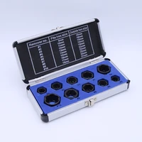 10pcsset bolt nut screw remover extractor removal set damaged nut removal socket tool threading hand tools kit with box