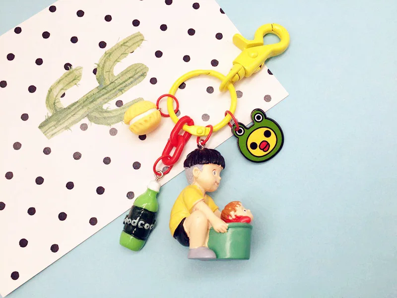 Новый брелок для ключей Ponyo on the Cliff Character Model подходит женских сумок аксессуаров