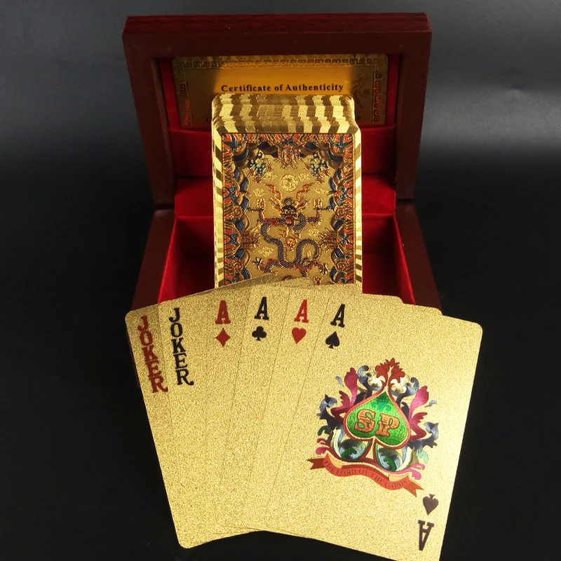 1pcs Gold Foil Poker Plastic Playing Card | Спорт и развлечения