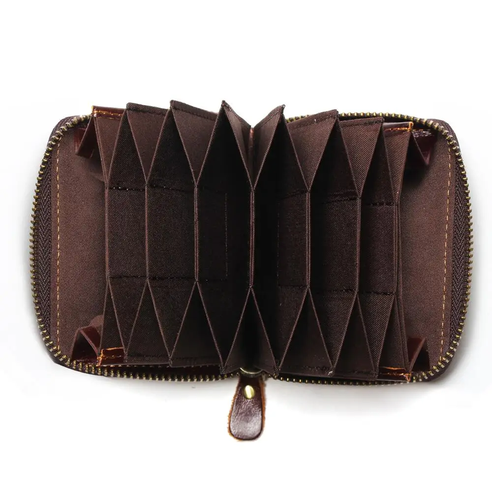 Кожаный кошелек унисекс бумажник из воловьей кожи кредитница для мужчин и