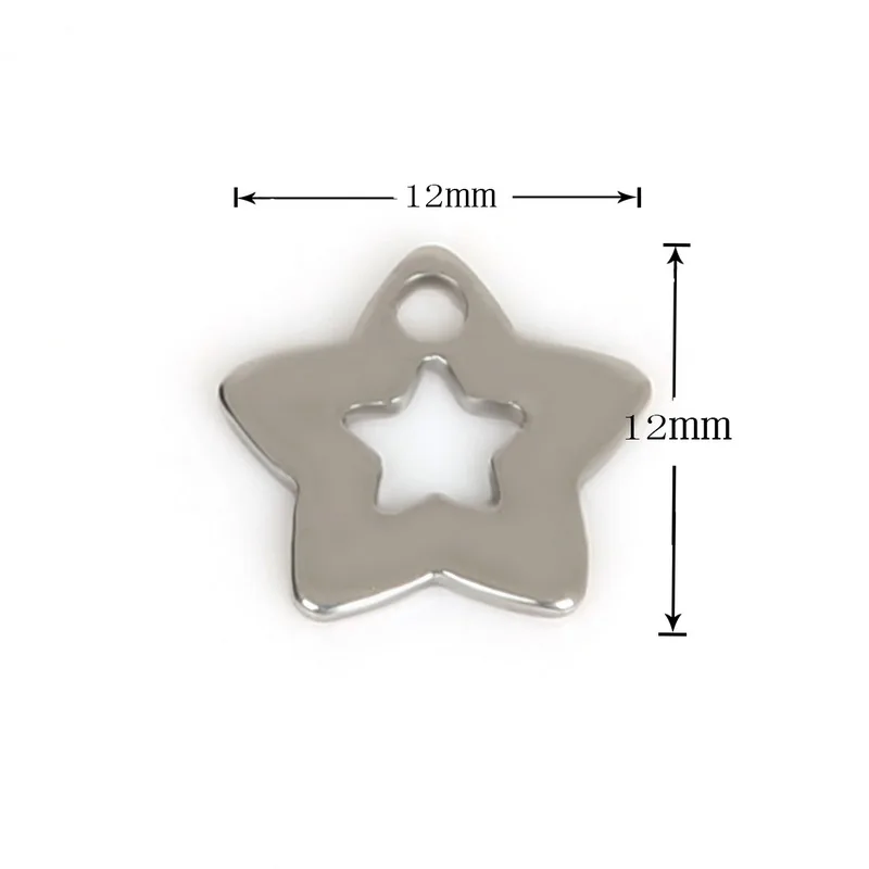 Кулон Луна и звезды из нержавеющей стали изящная подвеска сделай сам в форме