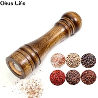 2019 newest salt and pepper mill solid wood pepper mill with strong adjustable ceramic grinder 5 8 10 kitchen tools