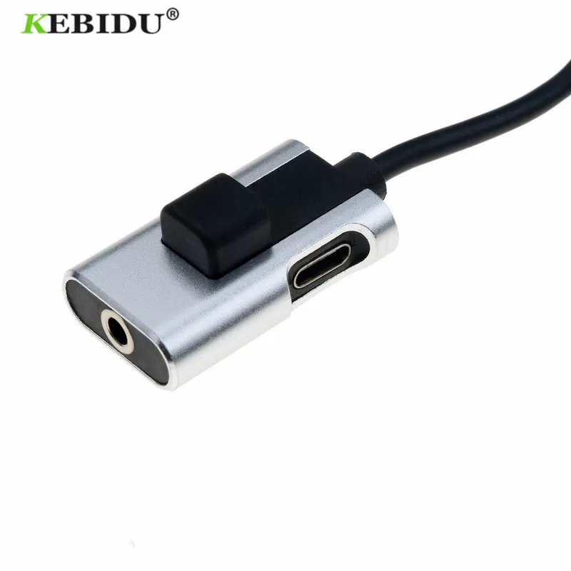 Адаптер для наушников Kebidu 3 5 мм ресивер USB 1 аудиокабель 2 в Type C разветвителя звука