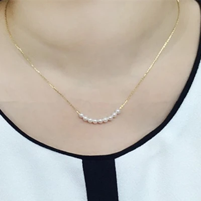 Женское ожерелье из серебра 925 пробы с натуральным пресноводным жемчугом|natural pearl