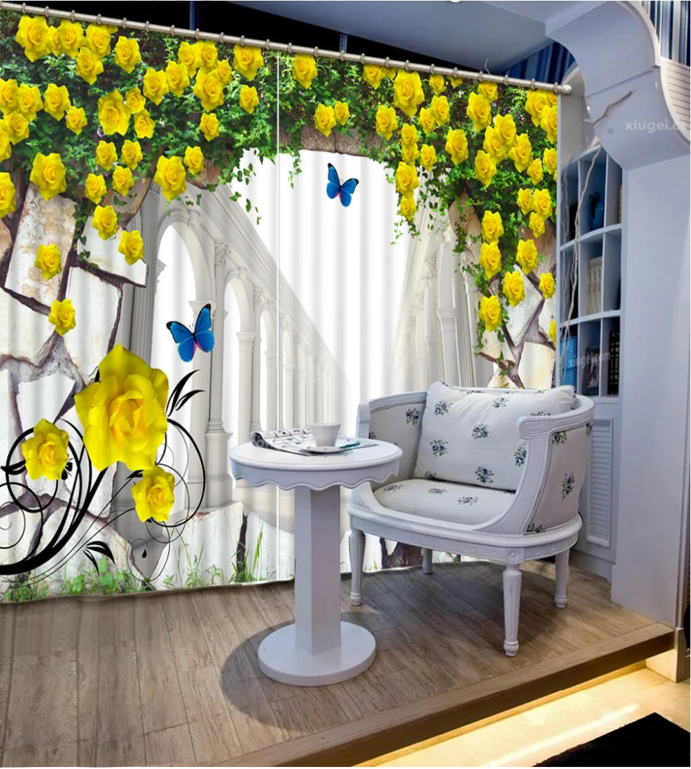 

High Quality Costom Modern 2016 Fashion 3D Home Decor Beautiful three-dimensional yellow flower