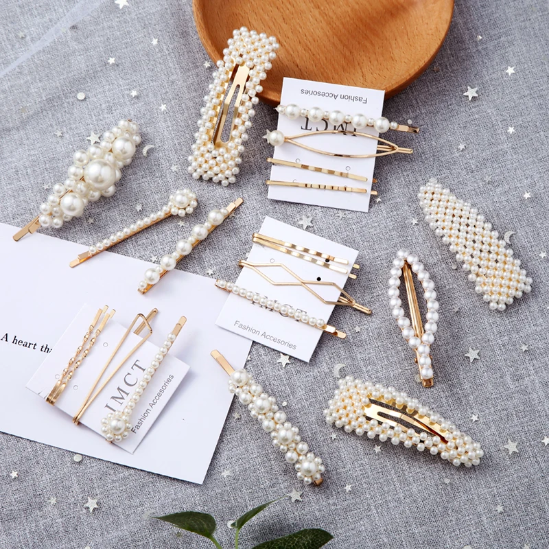 2019 новейшая Женская жемчужная заколка элегантная Корейская дизайнерская