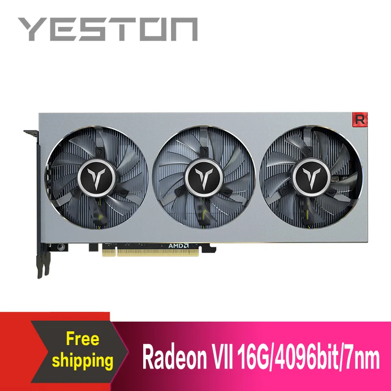 Yeston Radeon VII 16G/4096bit/7nm PCI Express x16 3 0 видеокарта для игр HDMI + * DP рабочего