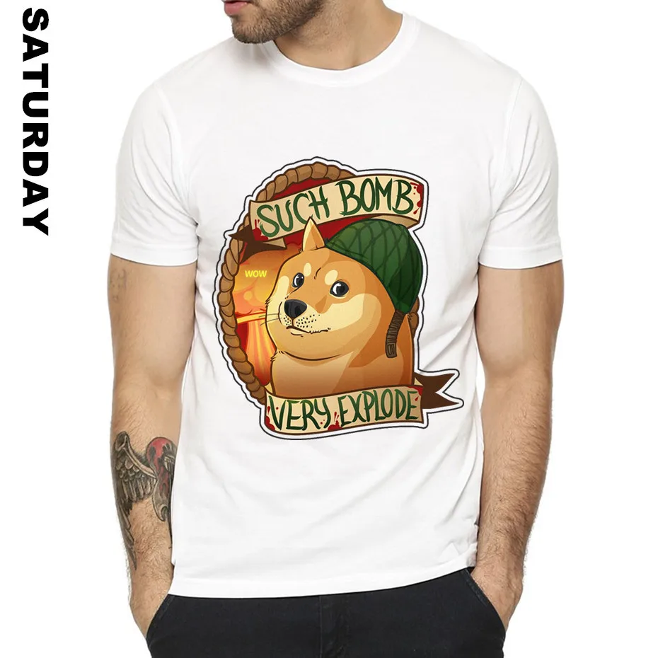 Doge Deus Бог собака Шиба ину дизайн забавная футболка для мужчин и женщин унисекс