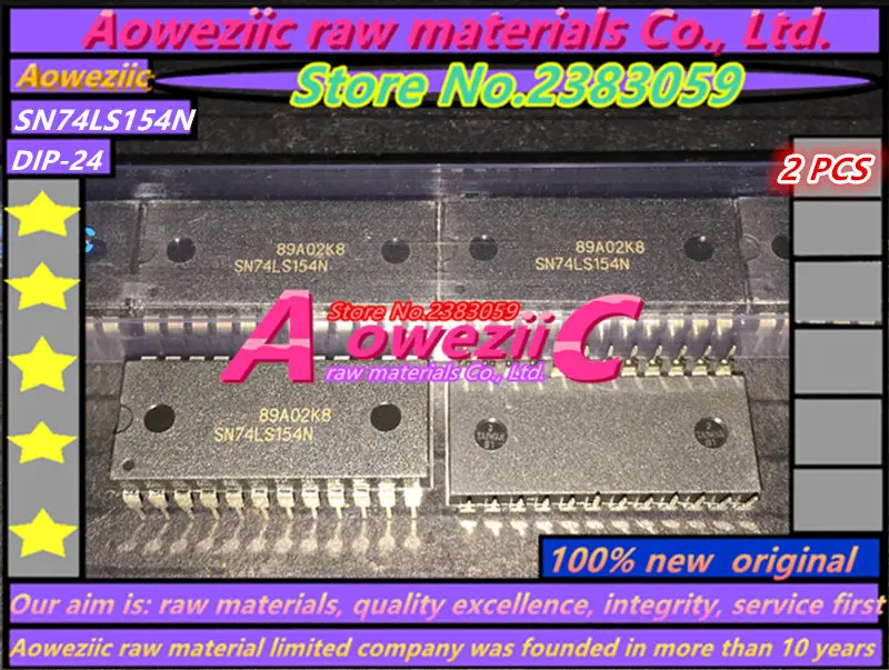

Aoweziic 100% Новый оригинальный 74LS154 74LS154N SN74LS154N HD74LS154P DIP24 линейный декодер чип