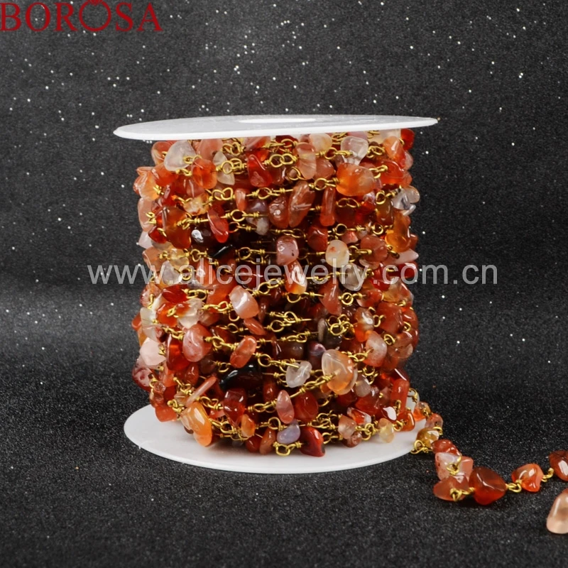 BOROSA Розария цепи кристалл Druzy фишки бисера свободной формы