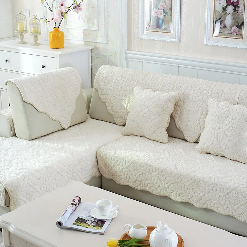 Beige Чехлы на кресла, полотенце Slipcover, плюшевая ткань, толстый диван, современный нескользящий чехол для дивана, угловые коврики для полотенец, 1 шт., 6 цветов, 11 размер - Цвет: Beige