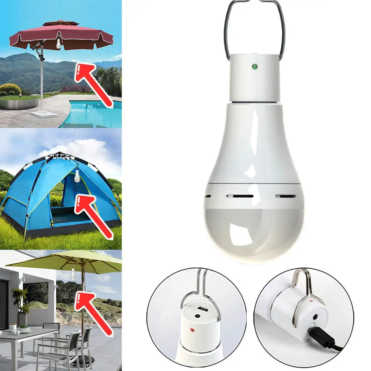 LED LEORY USB DC 12 В 5 в солнечная панель 20 Вт наружная портативная солнечная батарея быстрое Soalr зарядное устройство для батареи сотового телефона зарядное устройство s - Цвет: LED