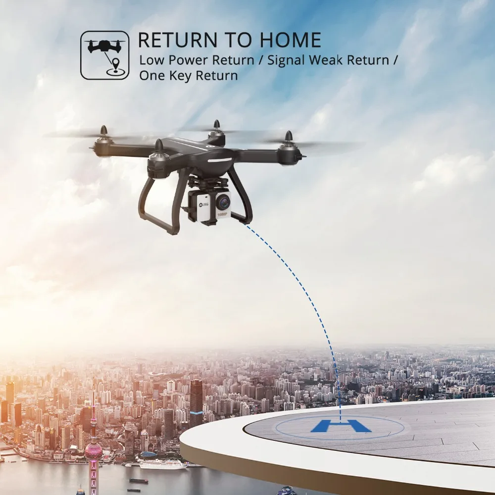 Holy Stone HS700 gps Дрон с камерой HD 1080P 110 ° FOV широкоугольный FPV видео 5G Wi-Fi камера Дрон вертолет профессиональный