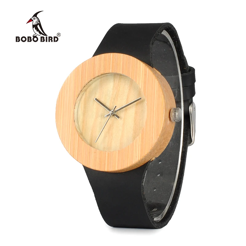 Montre Femme BOBO BIRD женские часы кварцевые деревянные с спортивный кожаный ремешок Кварцевые дизайнерские женские наручные часы с логотипом на заказ