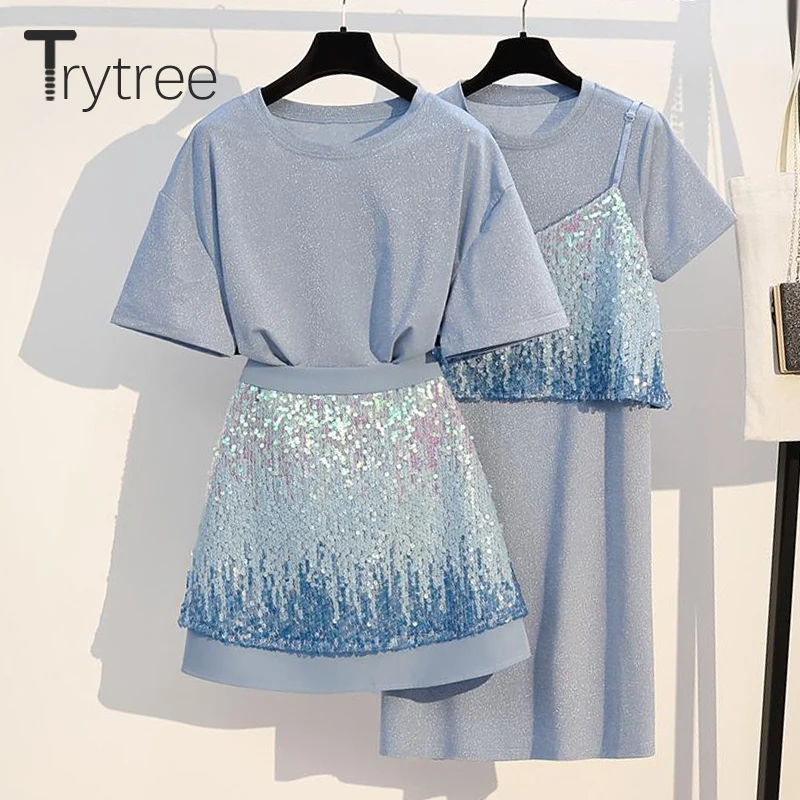 Комплект из двух предметов Trytree Женский повседневный однотонный топ на бретелях